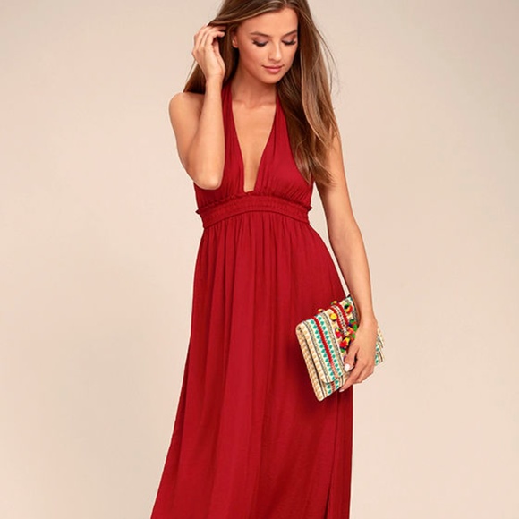 Lulu’s NWT Halter Maxi Dress - Picture 4 of 7
